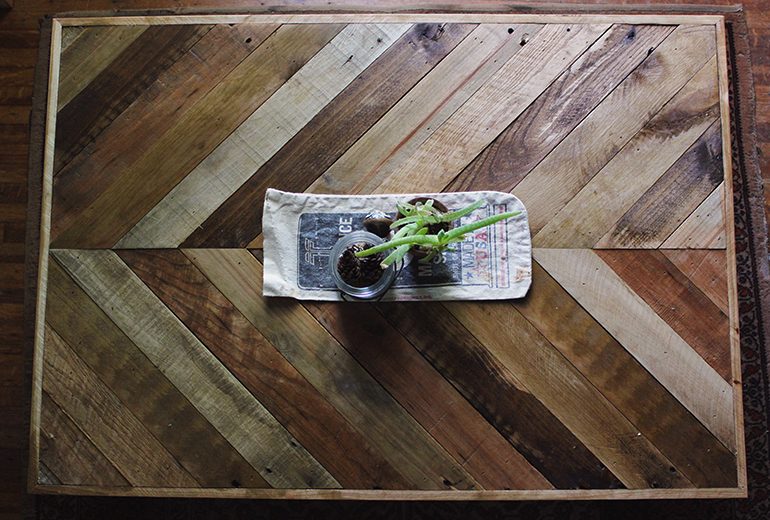 Table basse en palette de bois