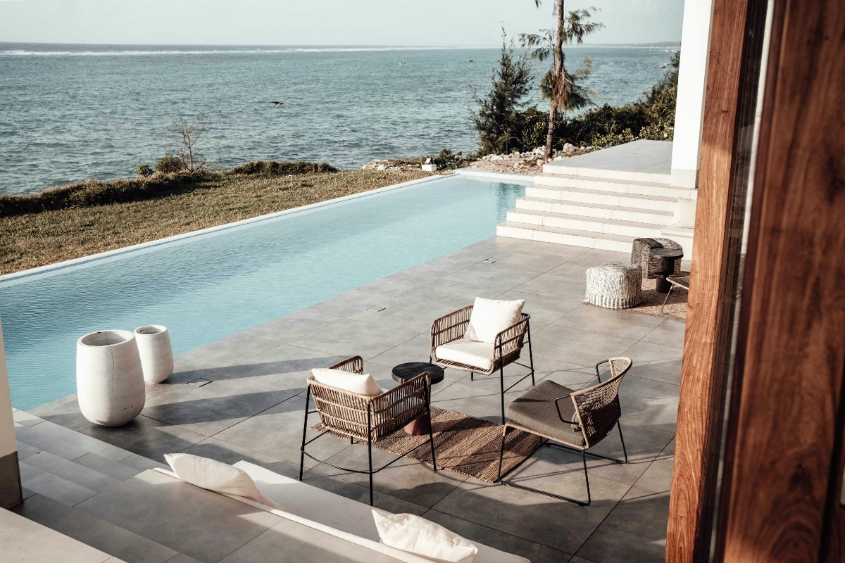 terrasse avec vue sur la mer
