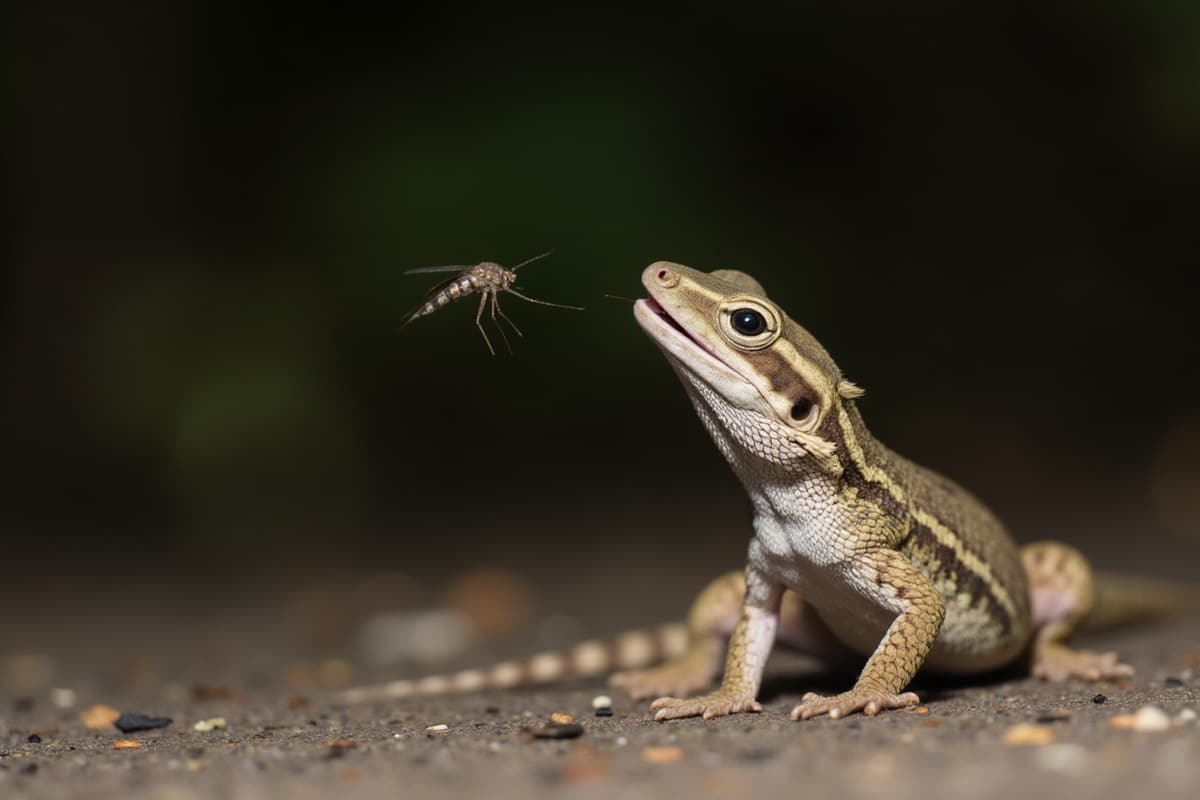 gecko et moustique